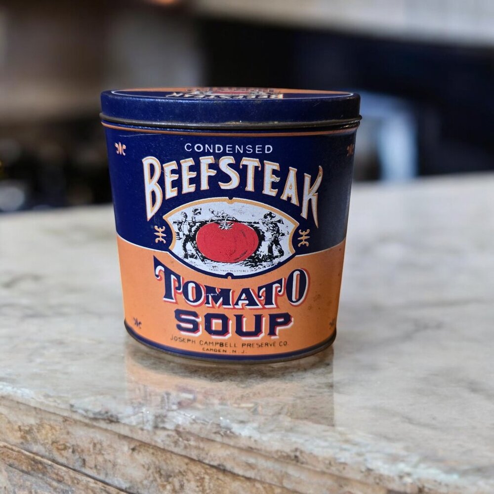 Vintage 90's CAMPBELLS SOUP Tin By Bristolware Soup Tin